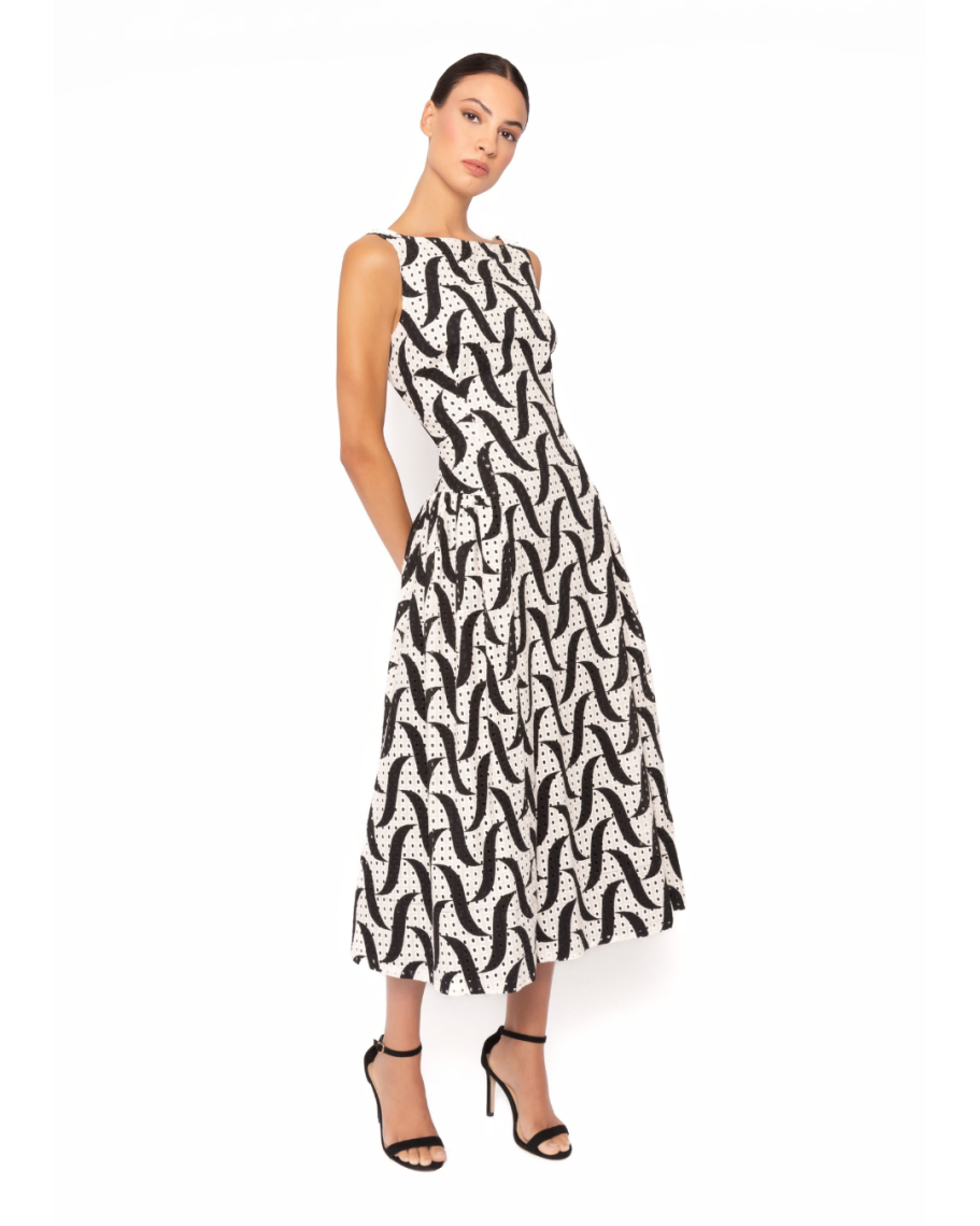 Vestido con estampado bicolor de la marca Arggido