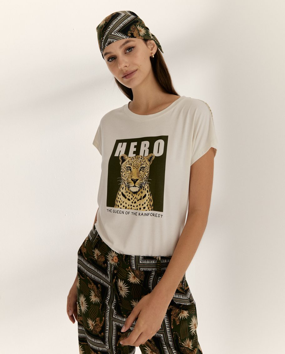 PAZ TORRAS Camiseta estampada HERO de la marca Paz Torras