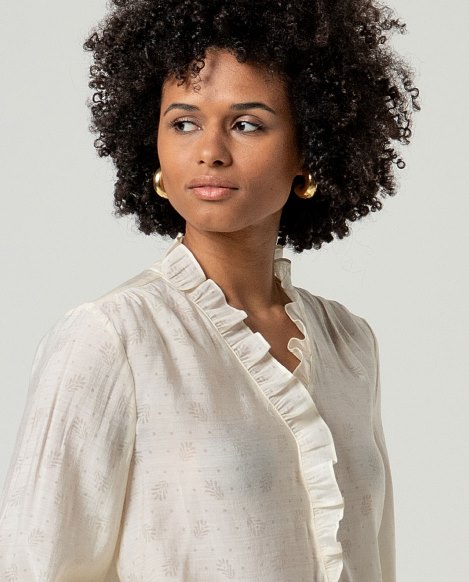 SURKANA Camisa de manga larga de color beige crudo de la marca Surkana