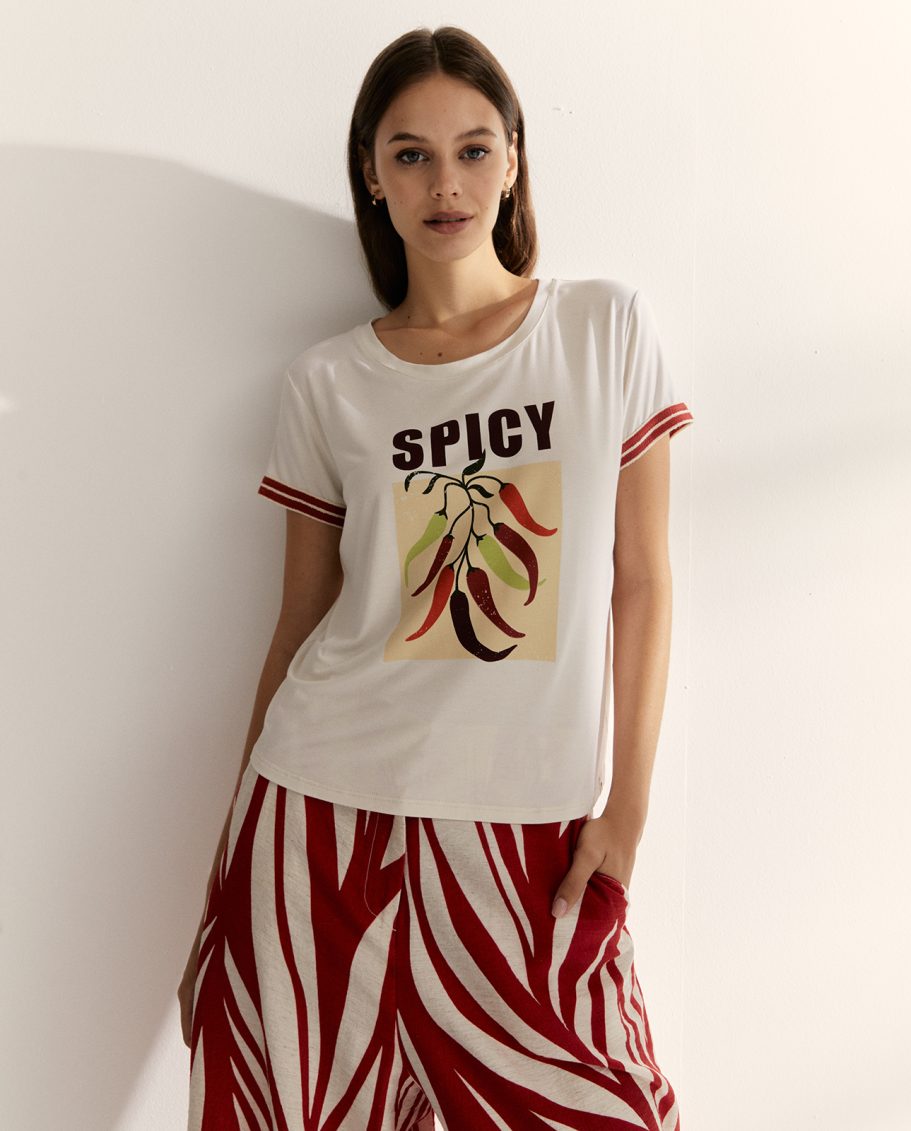 PAZ TORRAS Camiseta estampada SPICY de la marca Paz Torras